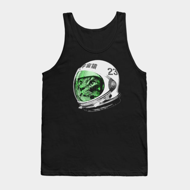 Astronaut Space Cat (green screen version) Tank Top by robotface